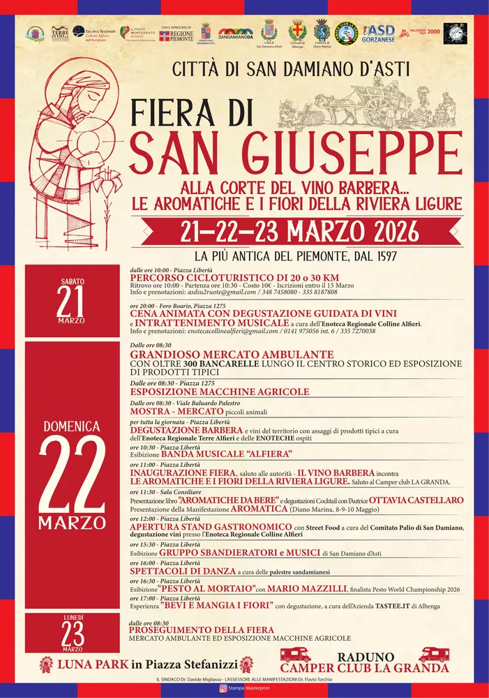 avviso 14/2026 - Fiera San Giuseppe - deviazioni in San Damiano d'Asti